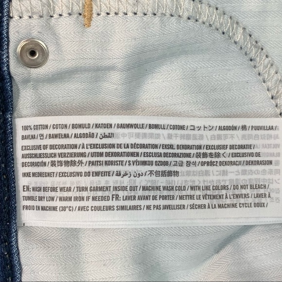 ABERCROMBIE & FITCH Raw Edge Blue Jean Skirt 28 Waist - Picture 5 of 7